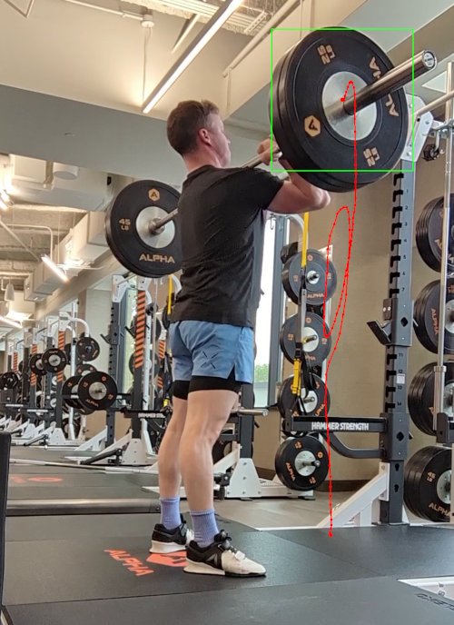 A basic barbell tracker